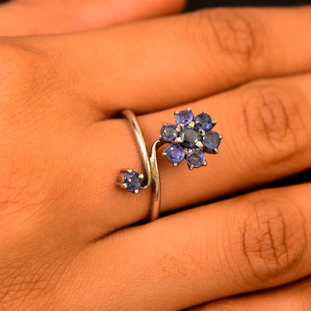 Blue Sapphire silver ring