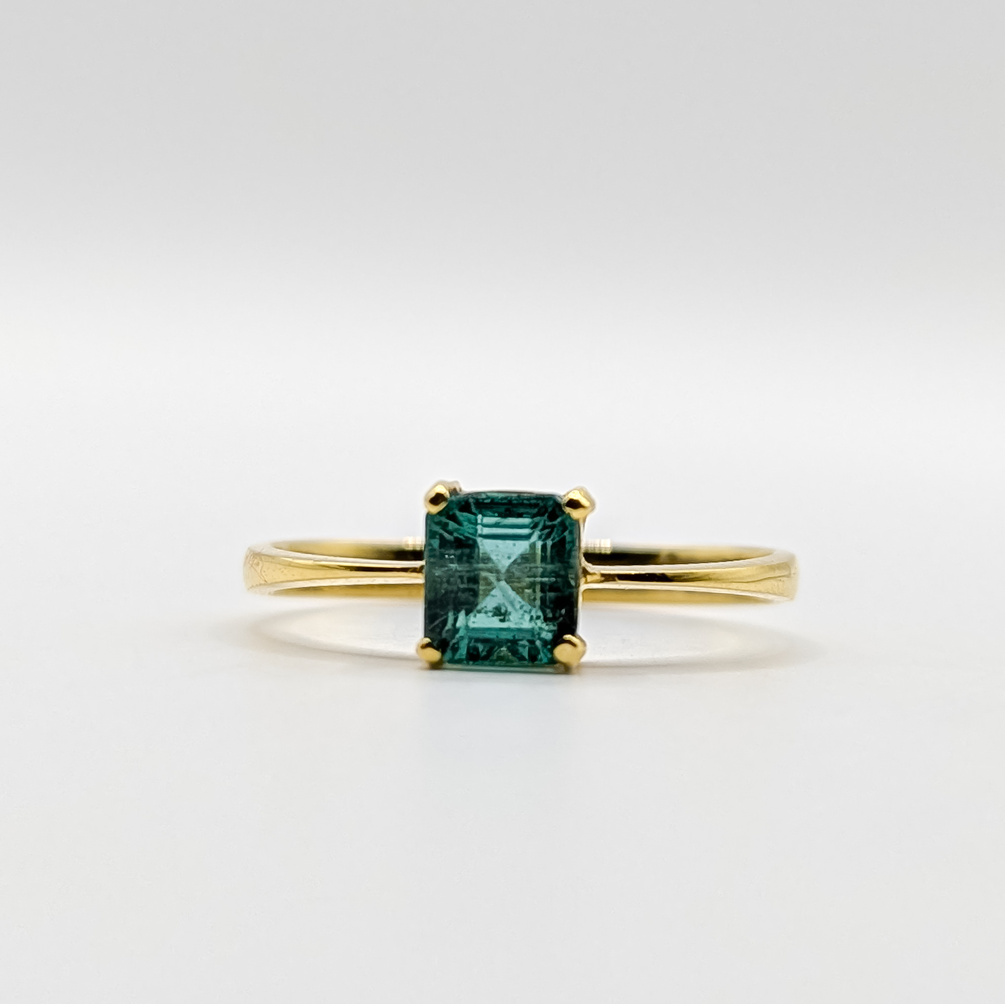 Emerald Yellow Gold Ring