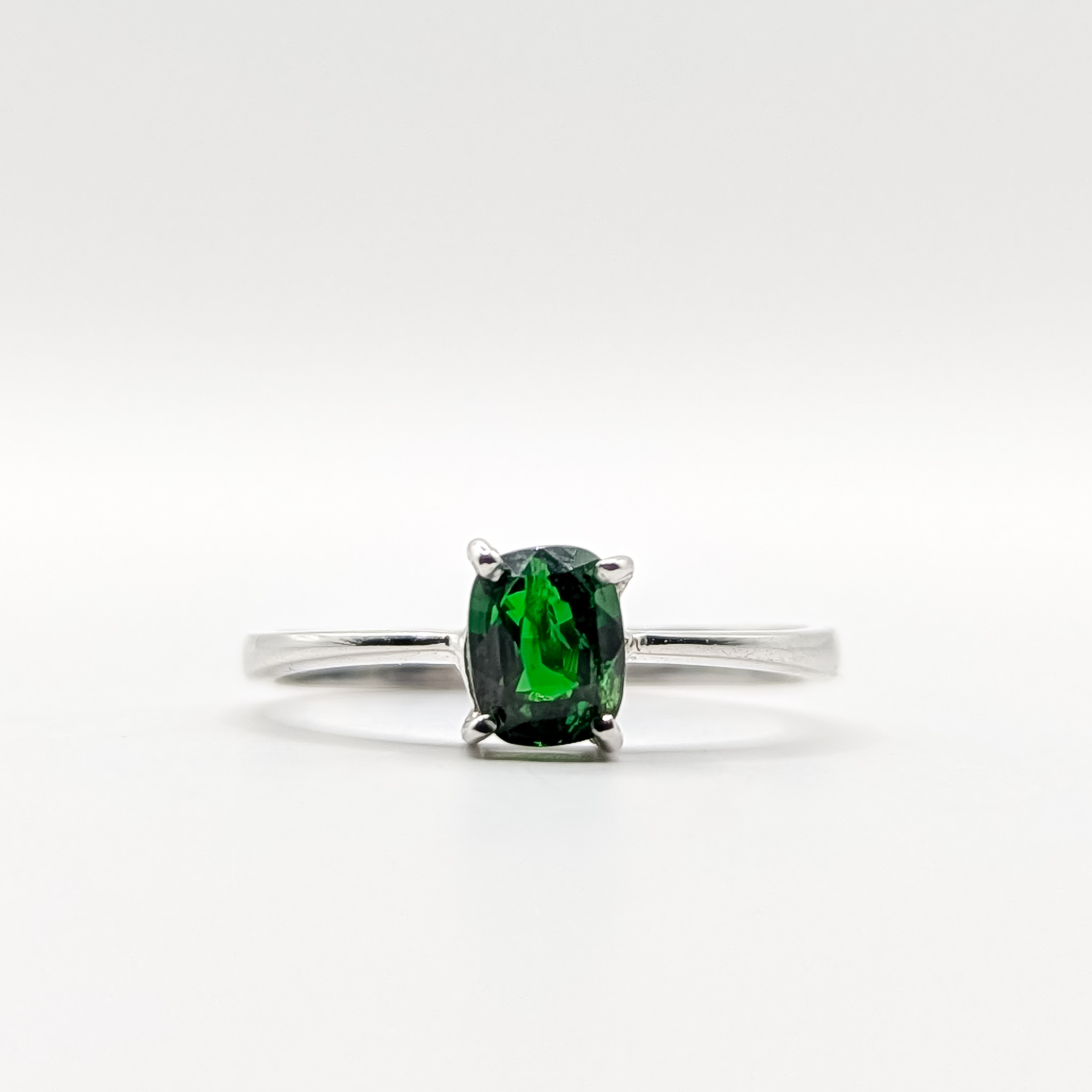 Tsavorite White Gold Ring