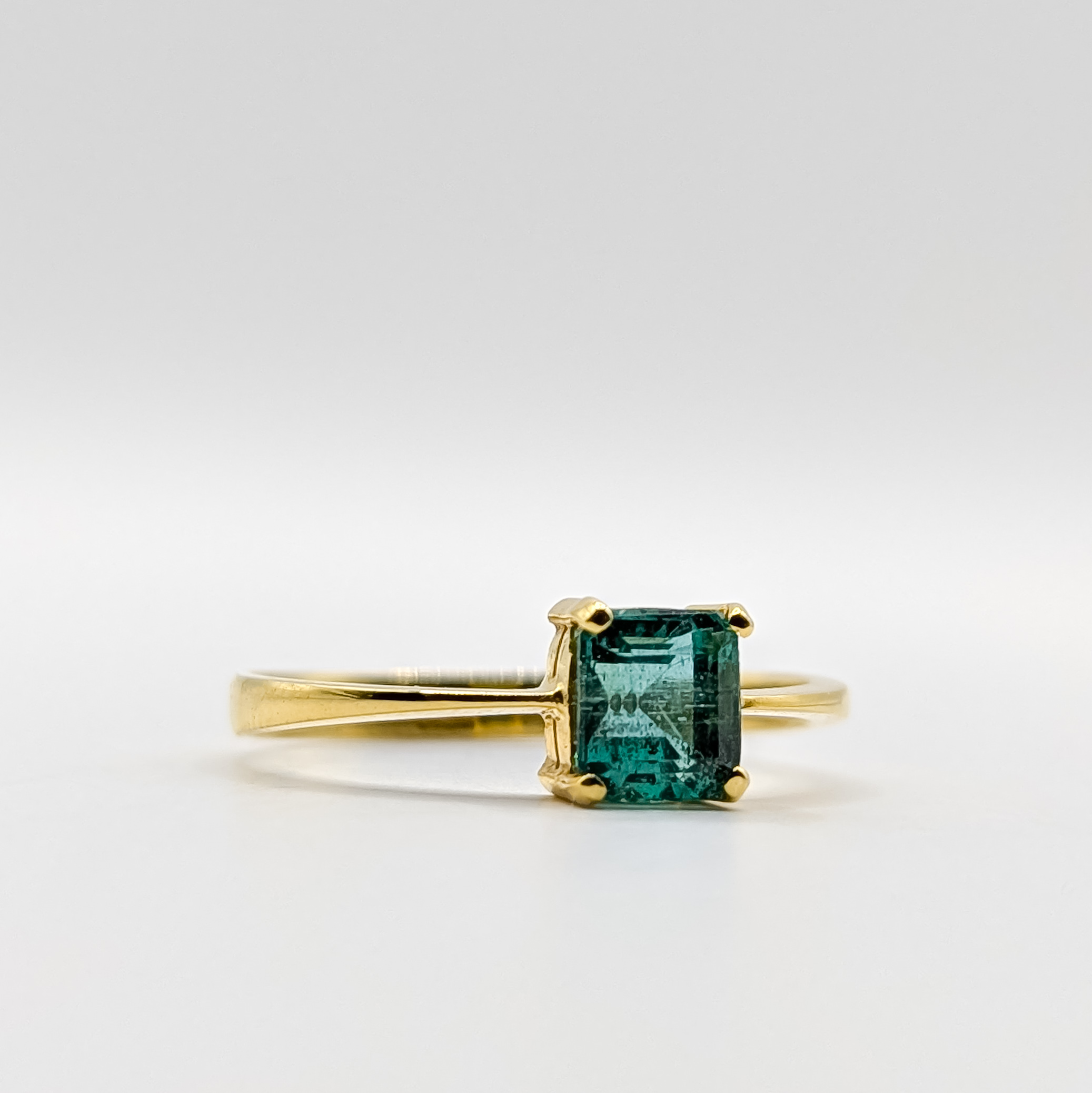 Emerald Yellow Gold Ring